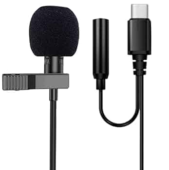 Amazon.co.jp: ピンマイク 1.5m有線 Type-c クリップ付き y1